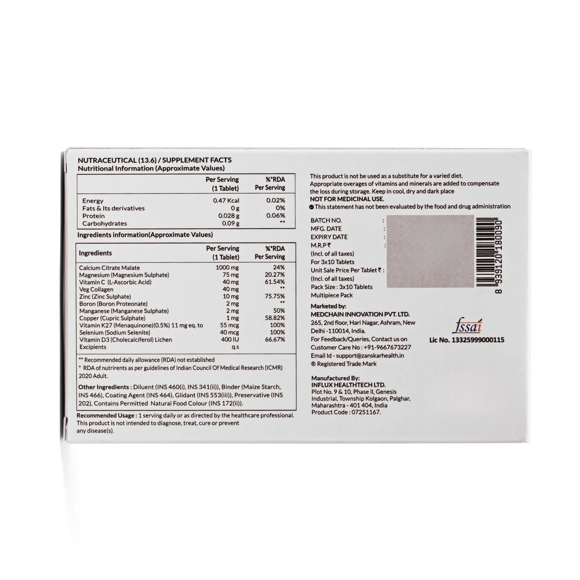 Advanced Bone Health Supplement - 90 tablets - Image 6