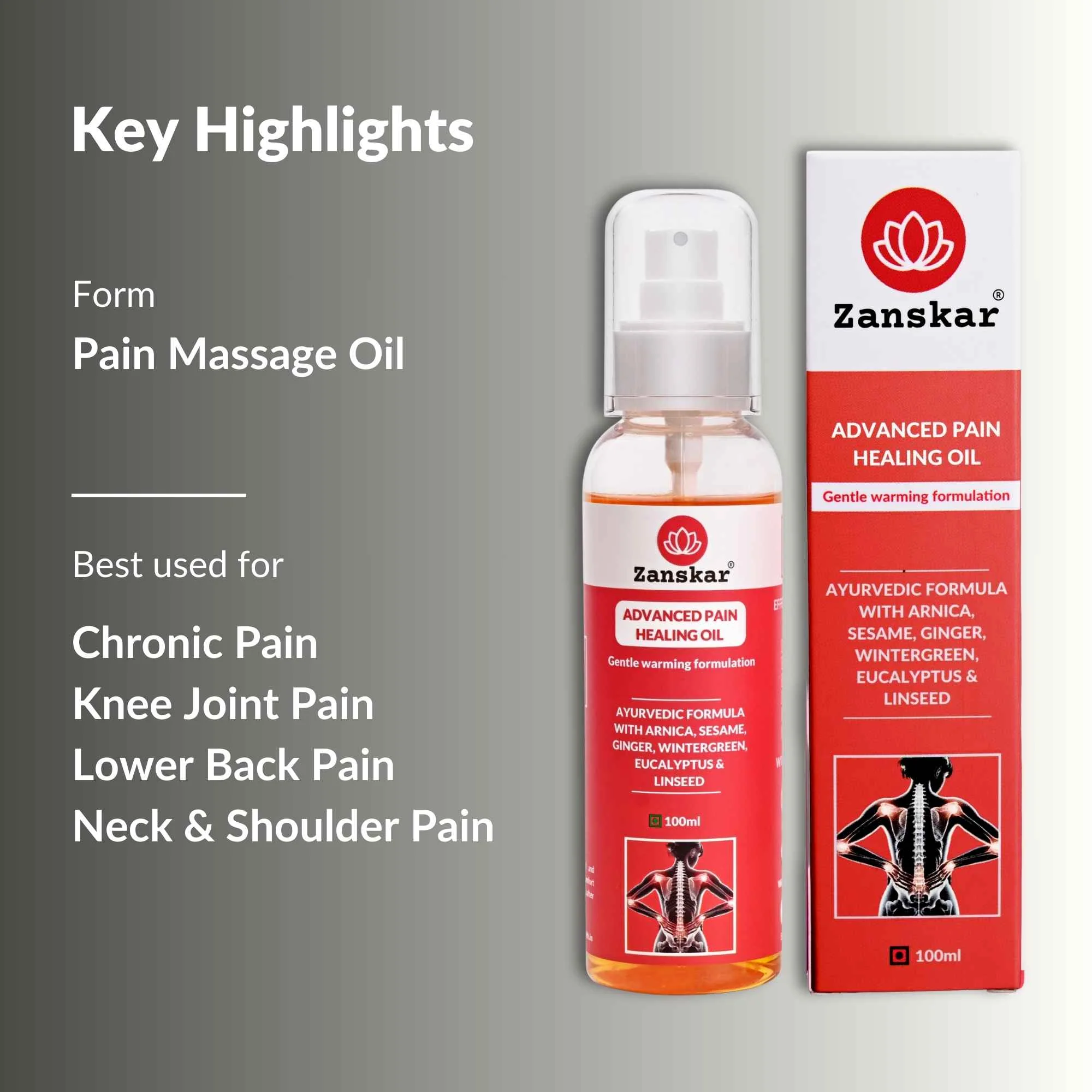 Knee Pain Relief Oil (100ml) - Image 3